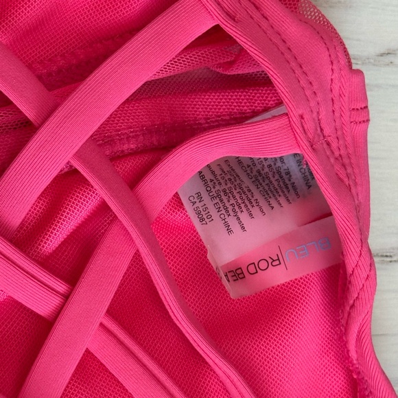 Bleu Rod Beattie Vibrant Pink One-Piece Swimsuit Size 6 - Picture 3 of 5